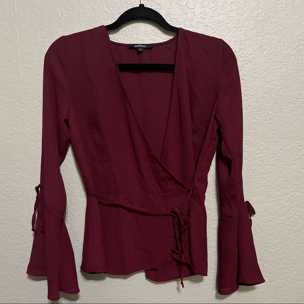 Fashion Nova wine blouse